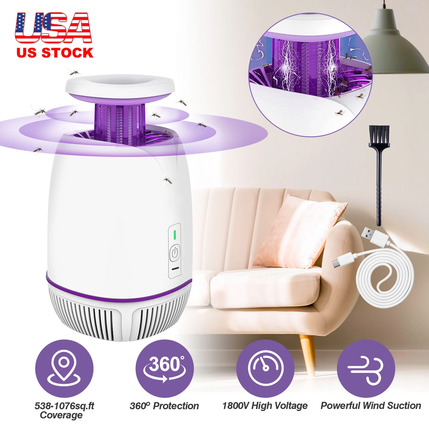 GBruno 3-Mode Electric Mosquito Zapper