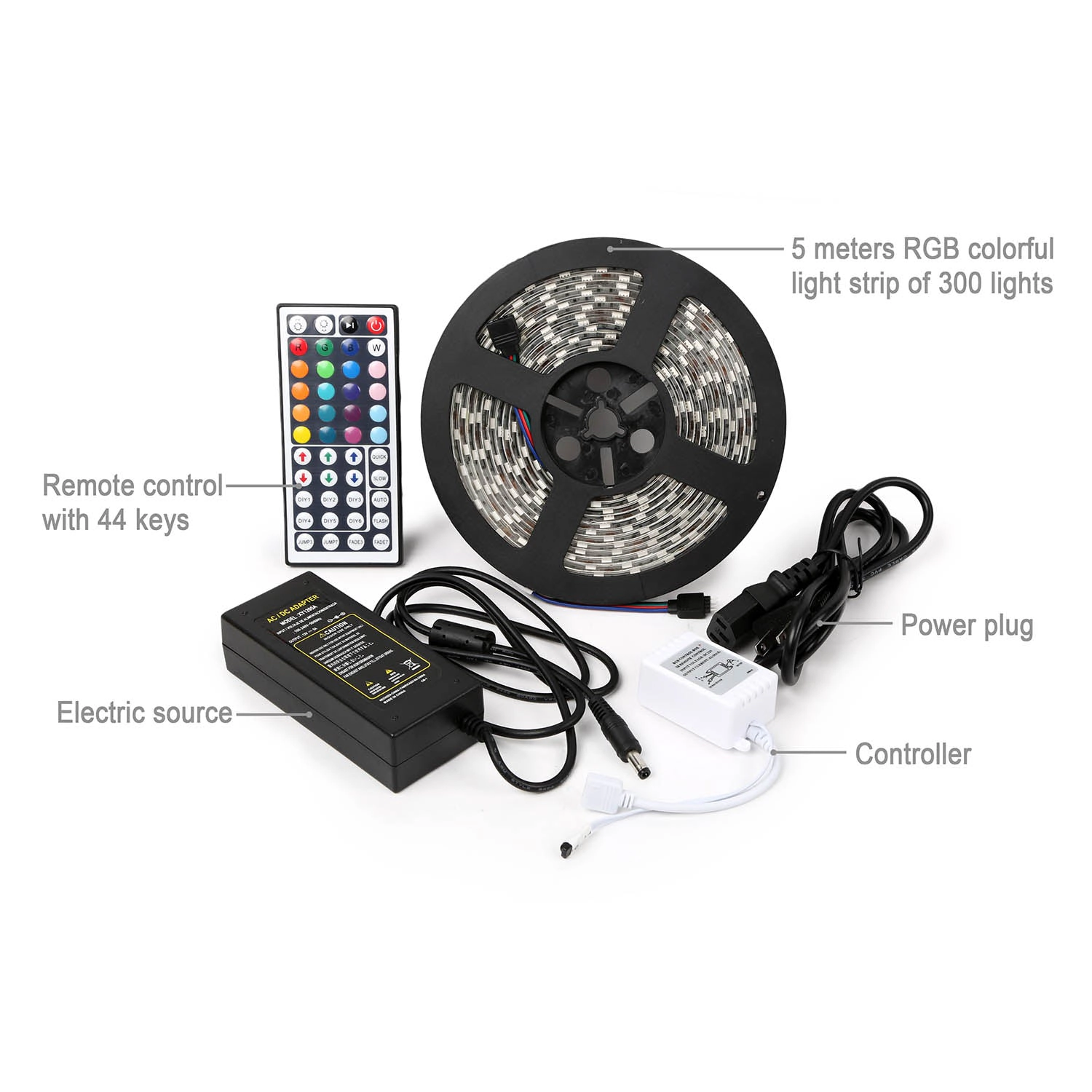 GBruno 5050 RGB 16.4 Ft LED Strip Light