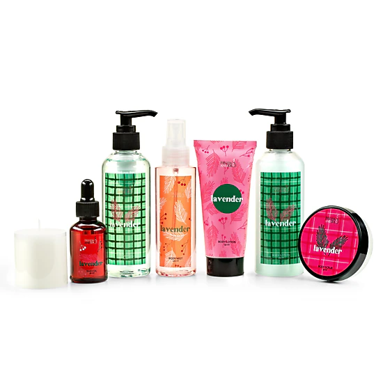 Freida & Joe Women Lavender Bath and Body Spa Gift Set for Women in a Wicker Basket