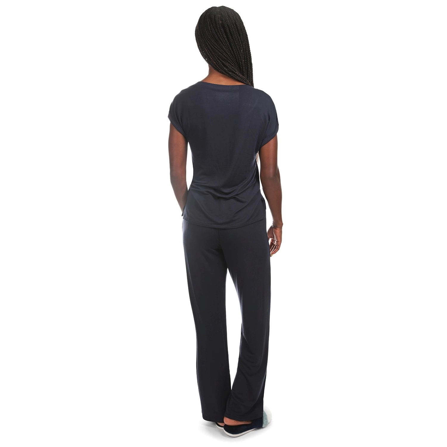 MeMoi Women's Cap-Sleeve T-Shirt and Matching Pants Set