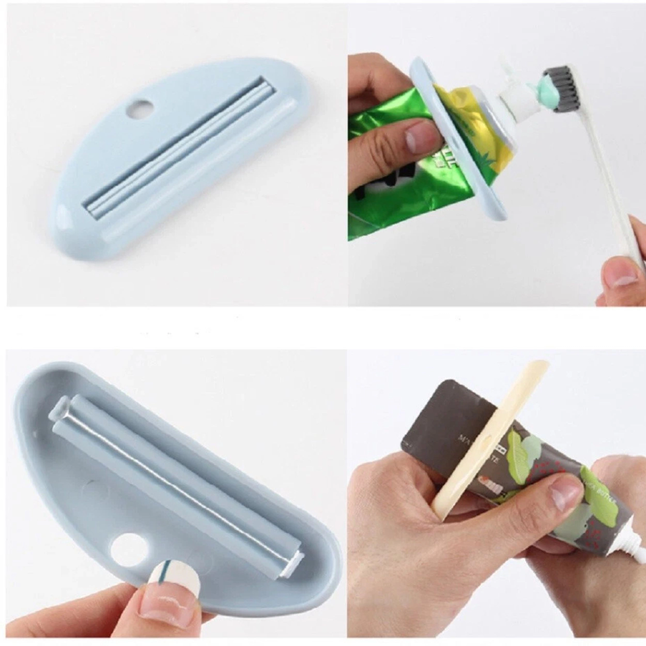 Home Collection Pack of 4 Tube Squeezer Roller Toothpaste Dispenser Tube Wringer Holder