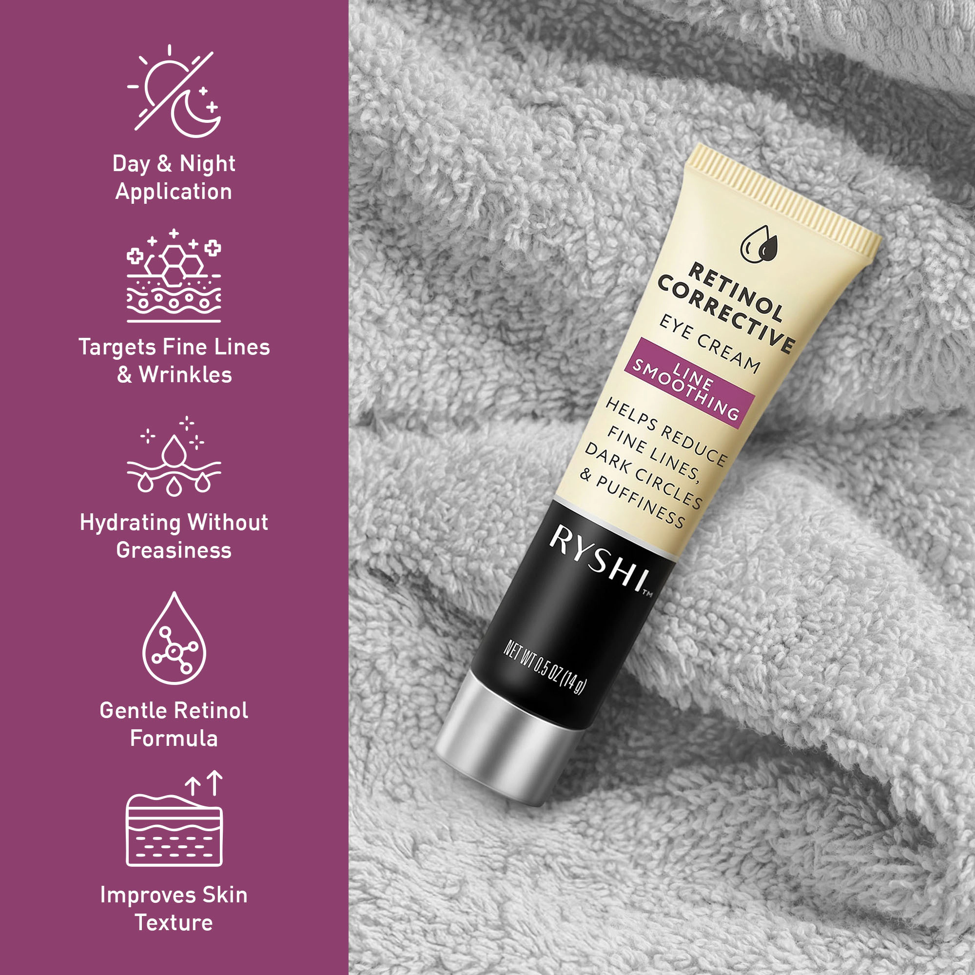 Pursonic Women's Retinol Corrective Eye Cream – Smooth, Brighten & Refresh Your Eyes