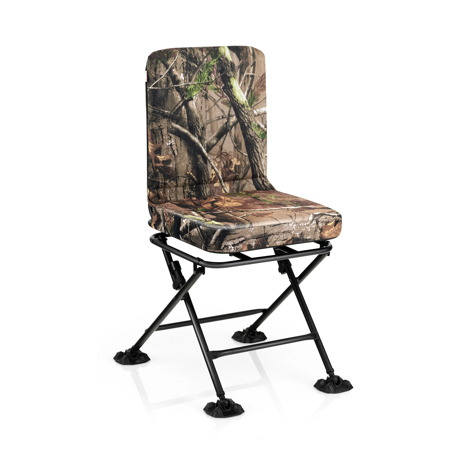 SUGIFT Swivel Folding Hunting Chair with Backrest and Padded Cushion 330-lb Capacity Camouflage