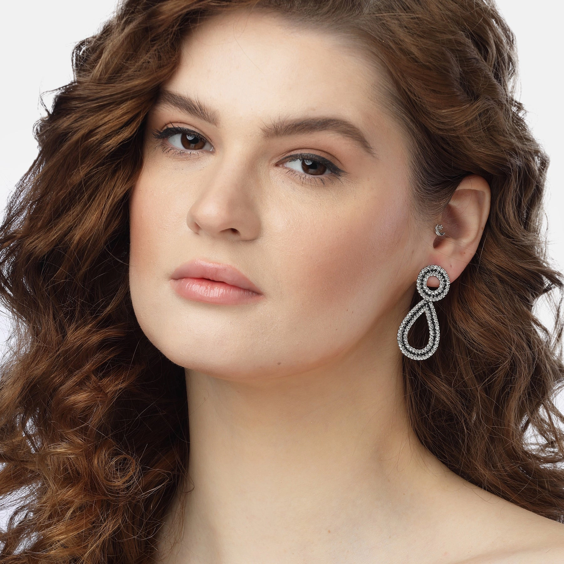 AGP PARIS Womens Double Drop Earrings