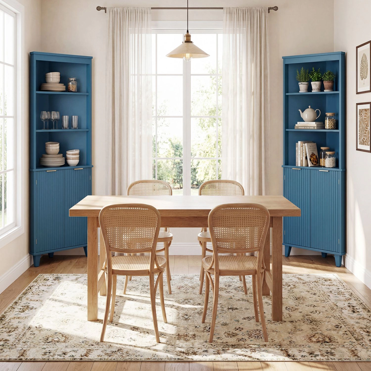 Slickblue Corner Storage Cabinet with Adjustable Shelves