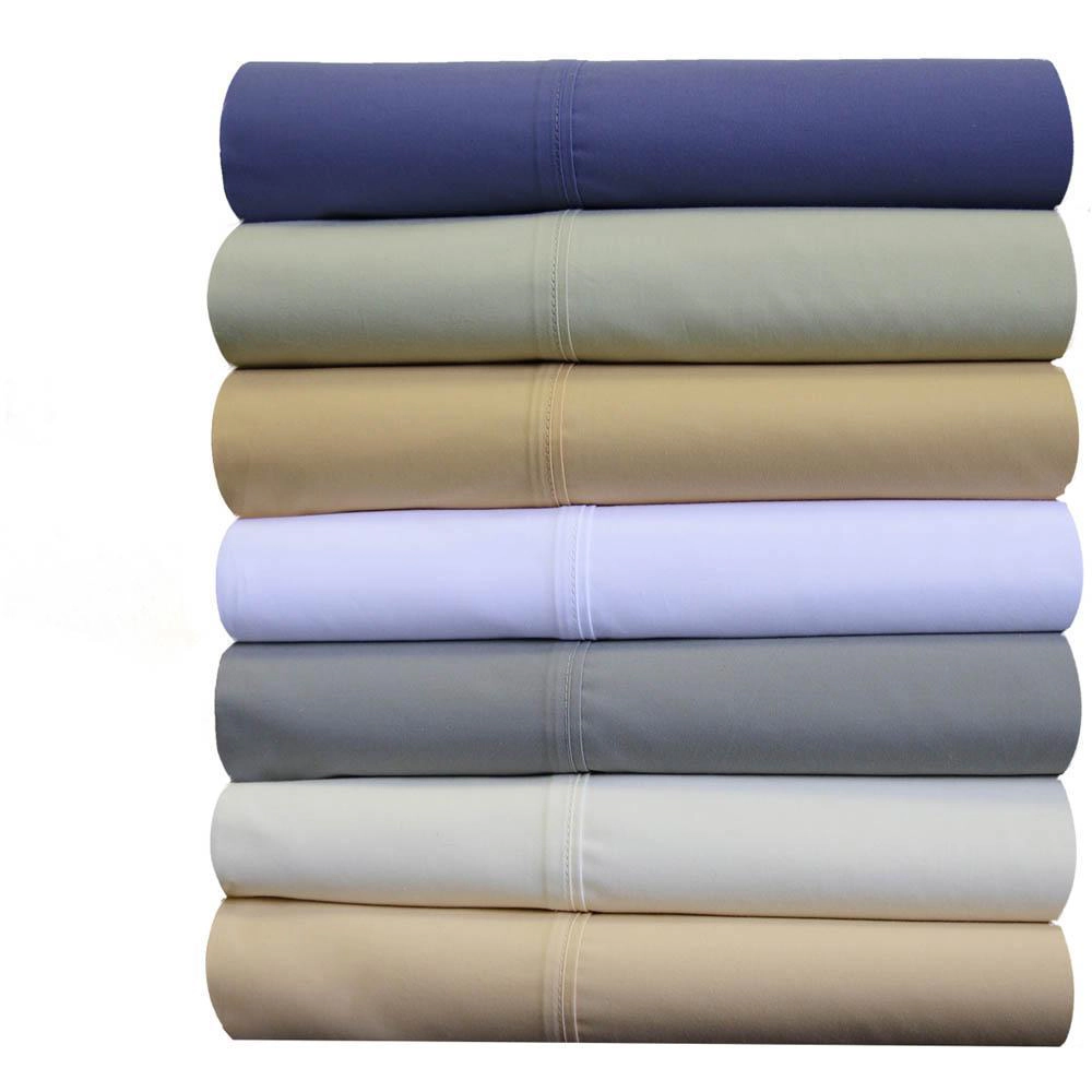 Egyptian Linens 300 Thread Count Percale Cotton Split King Sheet Set