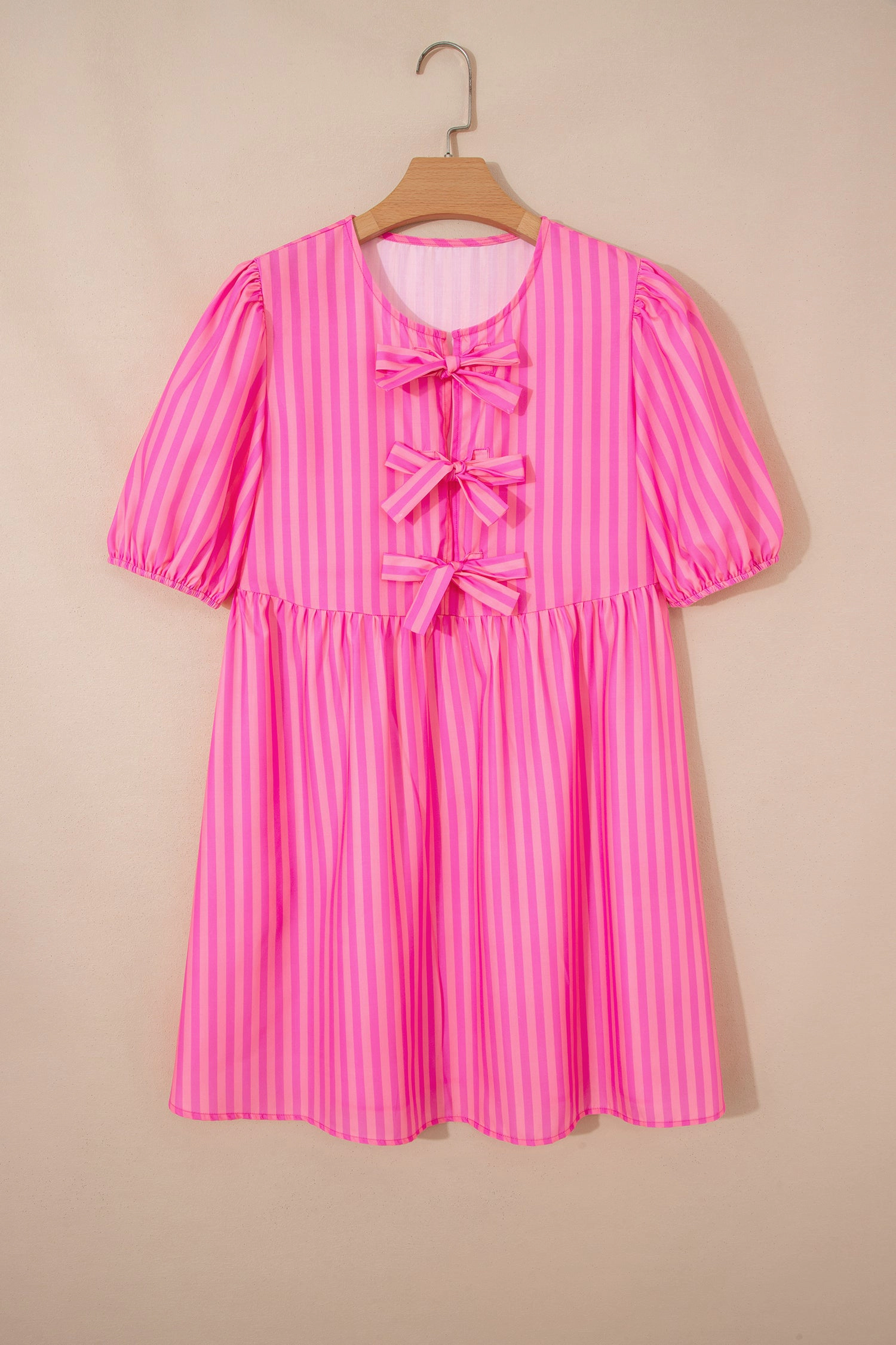 Threaded Pear Womens Violet Puff Sleeve Mini Dress