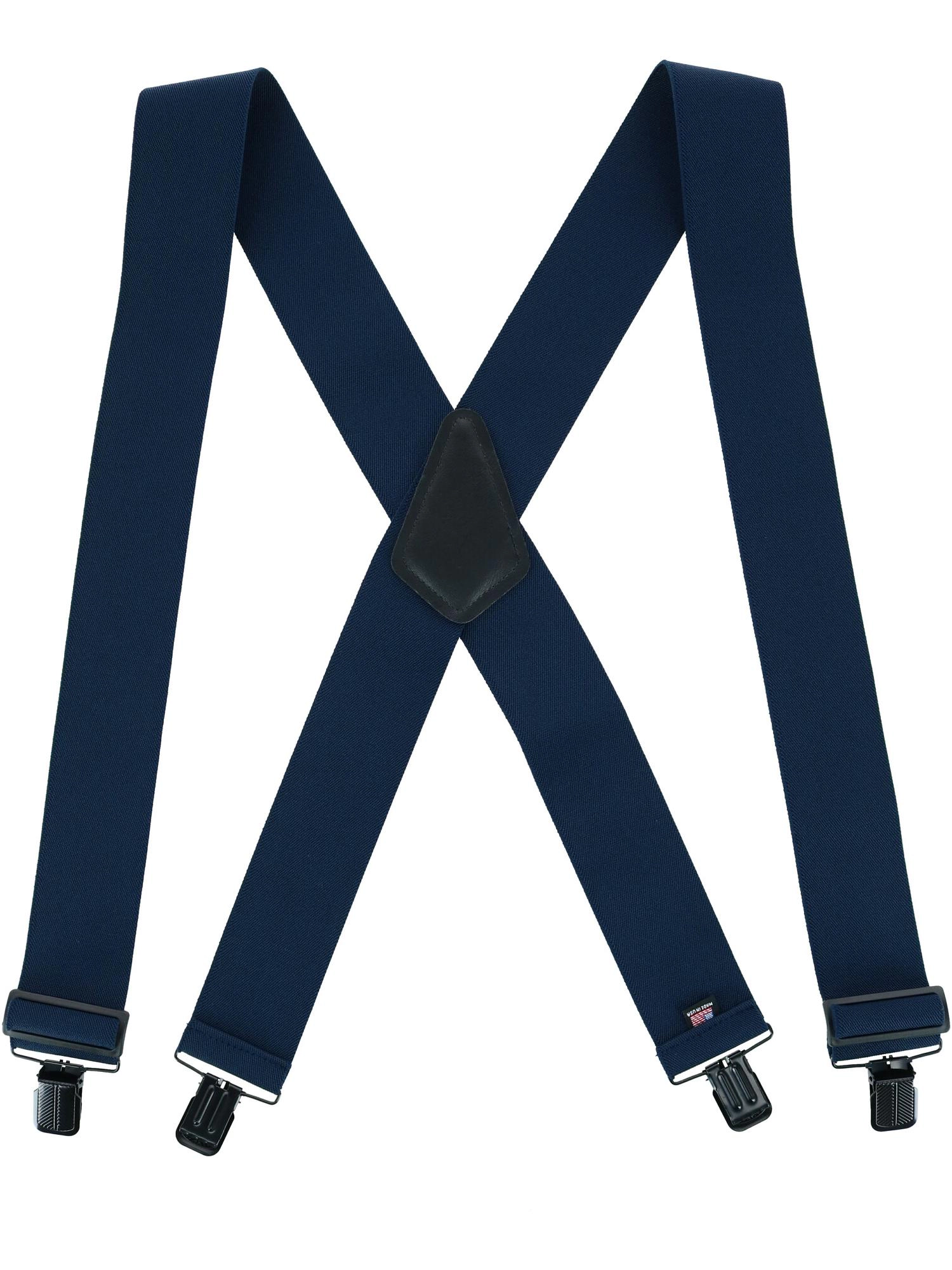 Perry Suspenders Men's Big & Tall Solid Color X-Back Clip-End Suspenders