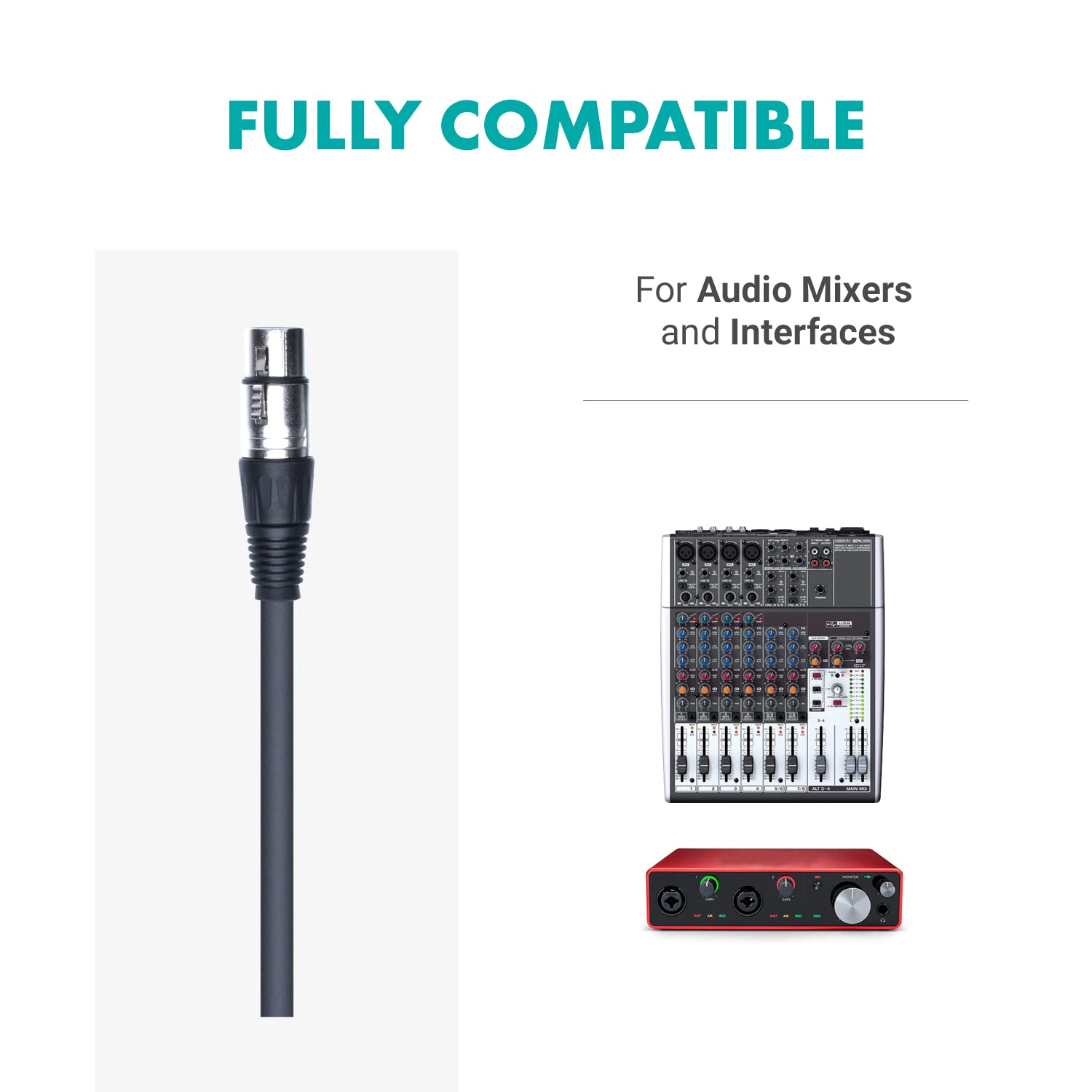 Movo PC-M6 Universal Cardioid Condenser Microphone with XLR and 3.5mm, Shock Mount, and Windscreen - Perfect