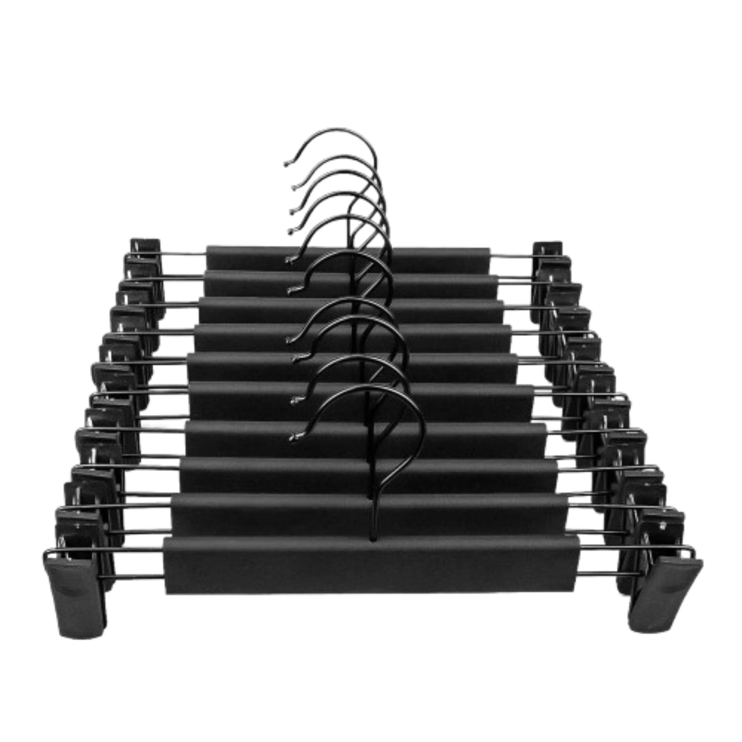 Home Collection Adjustable Clip Pants and Skirt Hangers Black