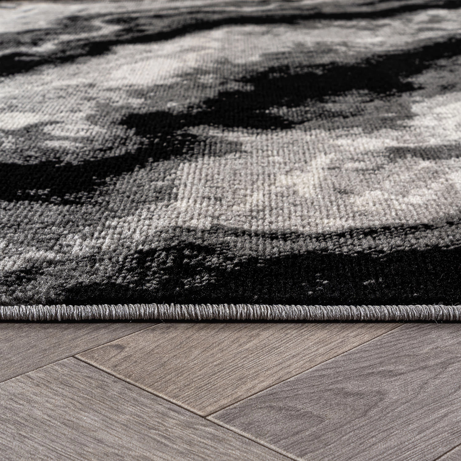 World Rug Gallery Modern Contrast Area Rug for Living Room, Bedroom, or Entryway – Low Pile Indoor