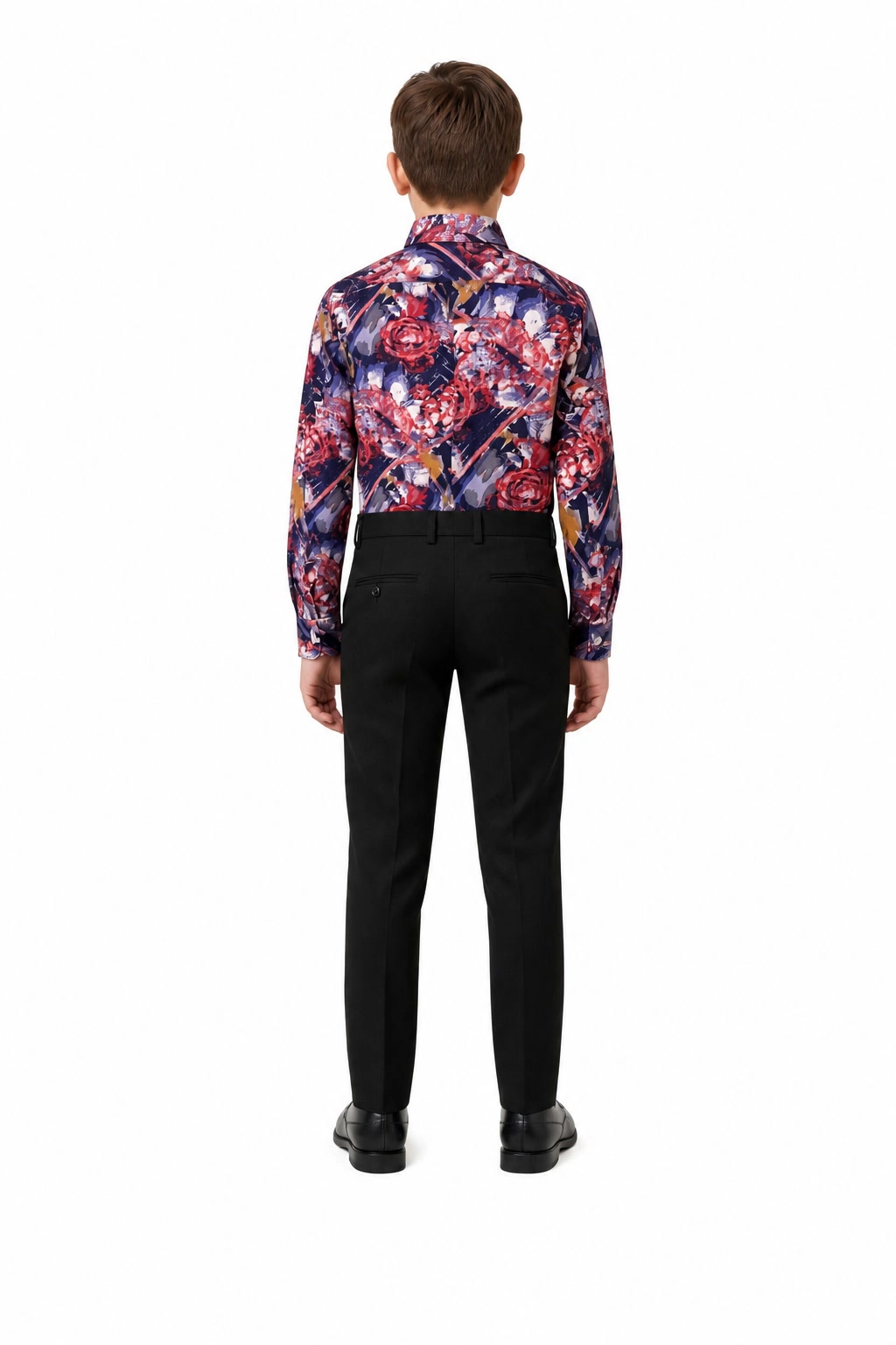 Elie Balleh Boys Slim Fit Paint Splash Shirt