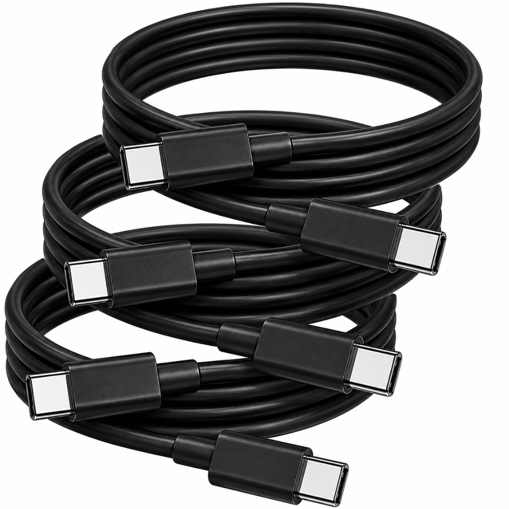 Qixxronics 3-Pack USB-C to Cable 3FT, Type-C for Samsung Galaxy S26 S25/S24/S23, Pixel, iPhone 17/15/16
