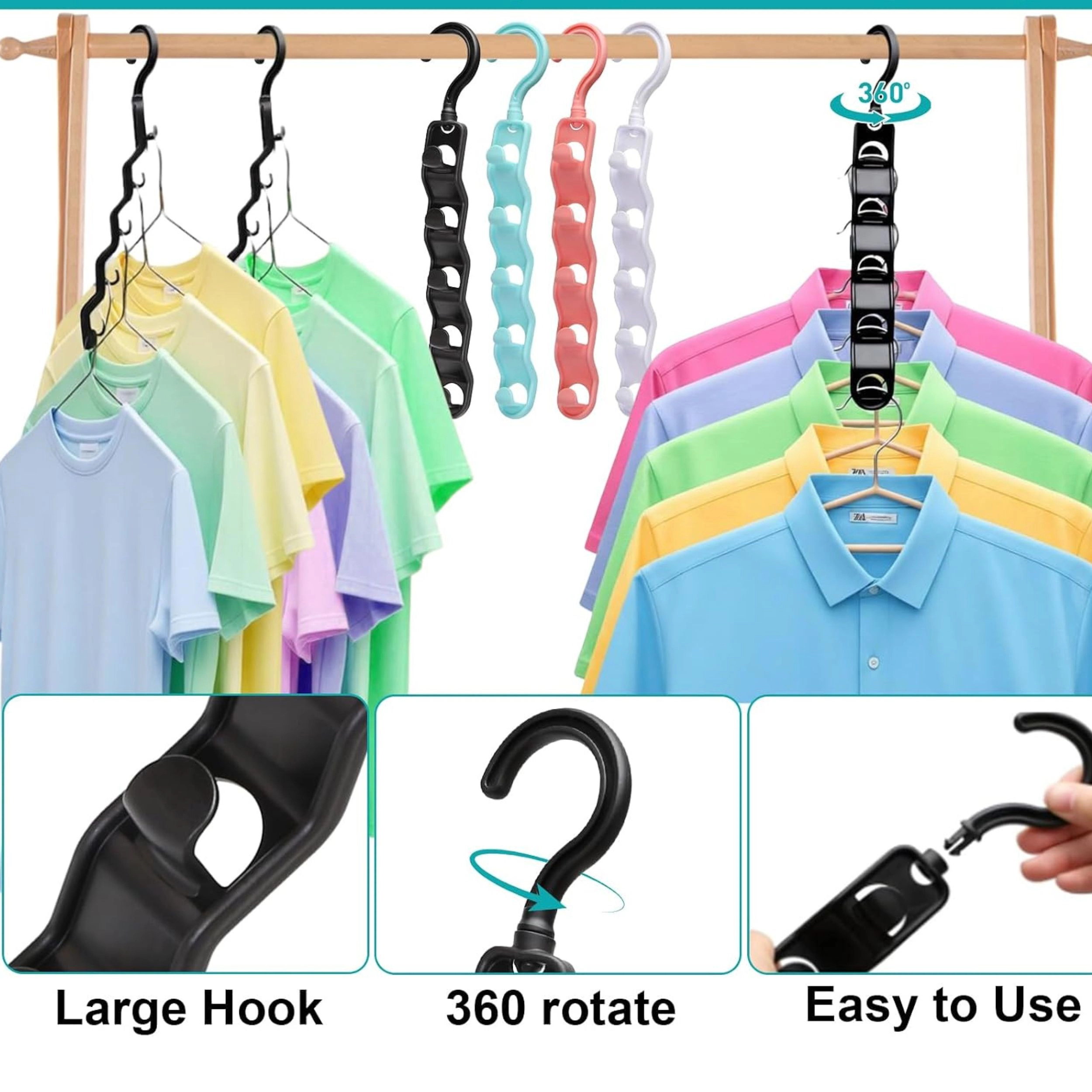 Stock Preferred Space Saving Closet Organizer Hangers for Thick Clothes and Dorm Storage