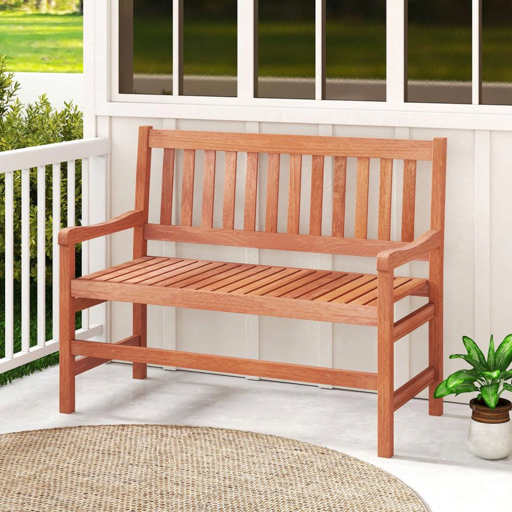 Hivvago 44 Inch 2-Seat Outdoor Loveseat Bench