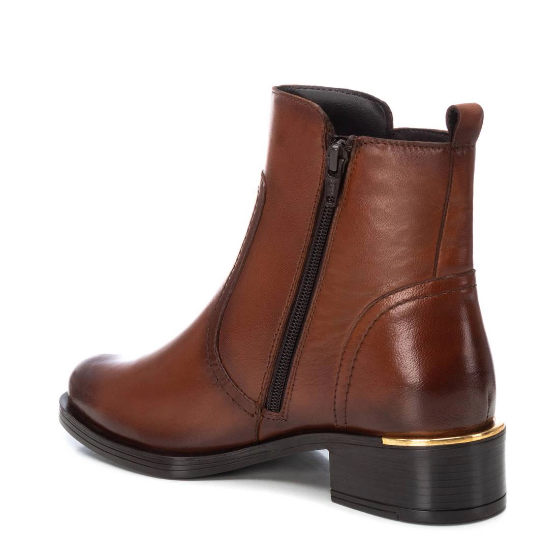 Women's Leather Block Heel Ankle Booties Carmela Collection By XTI