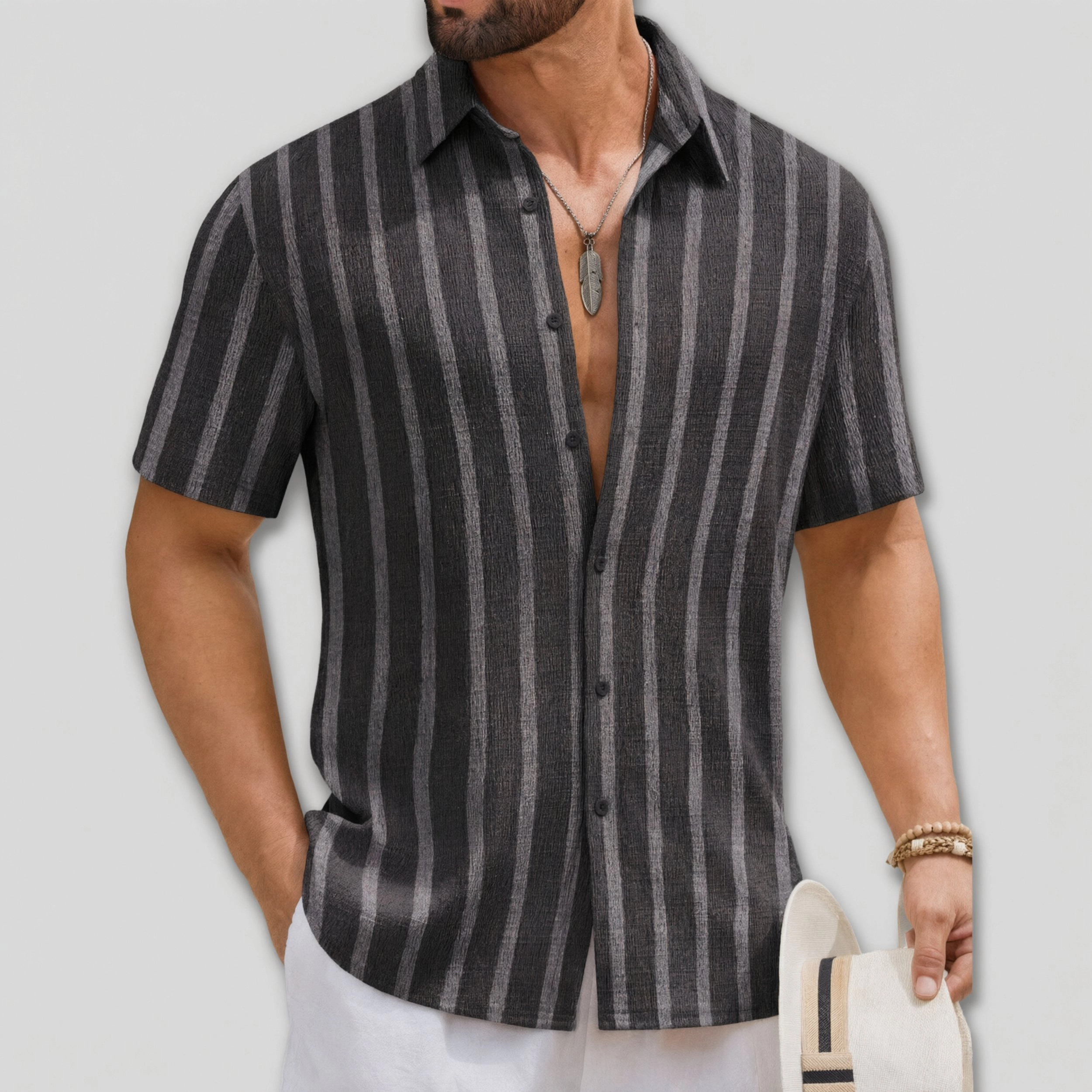 COOFANDY Men's Regular Fit Short Sleeve Camp Shirt