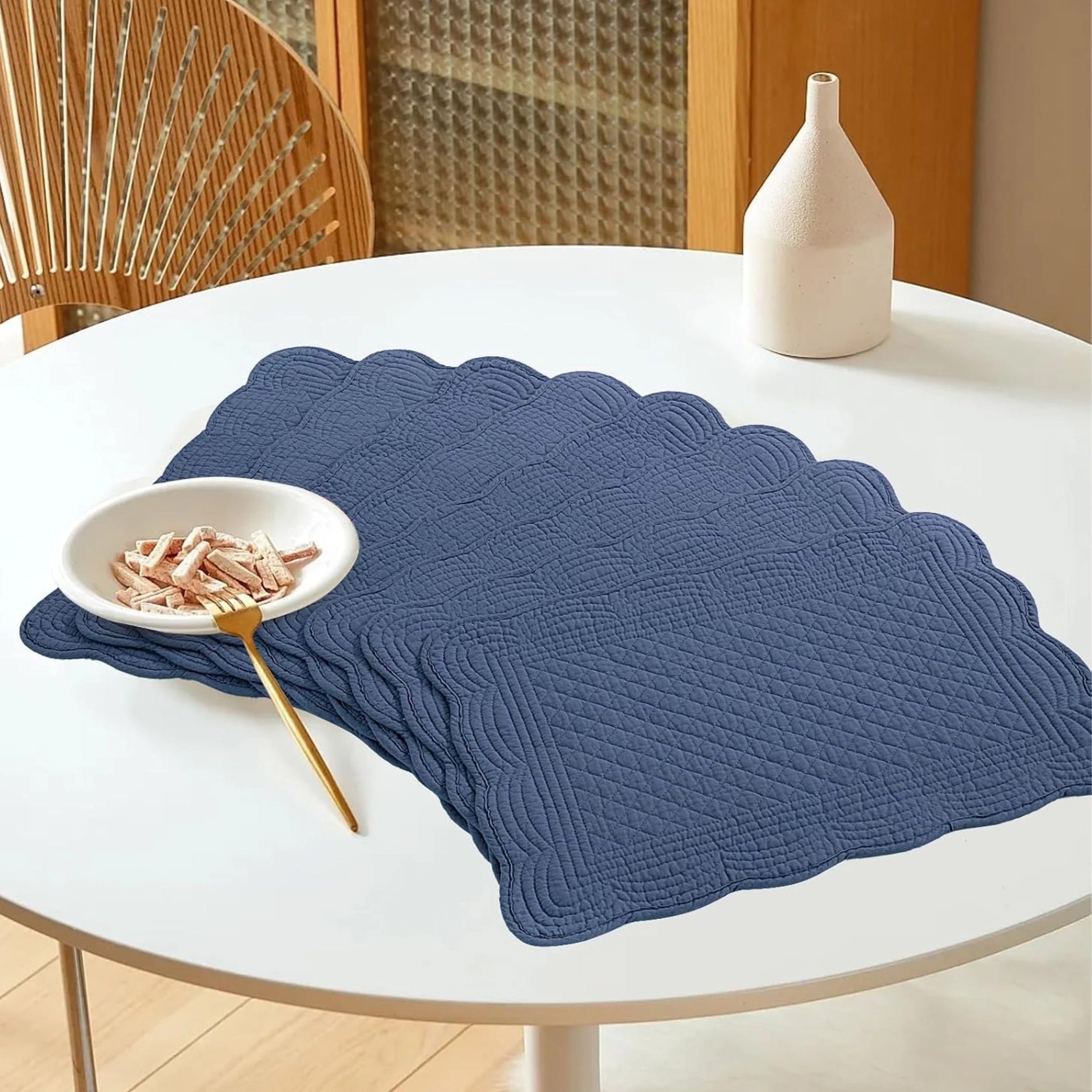 Stock Preferred Pack of 6 Cotton Washable Rectangular Placemats 13x18 Inch
