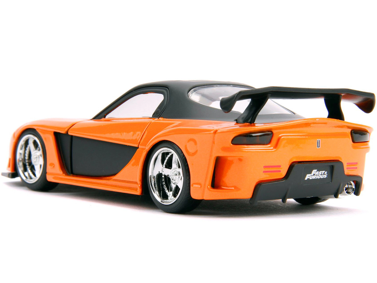 Jada Han's Mazda RX-7 RHD (Right Hand Drive) Orange Metallic and Black "25 Years of Fast & Furious" "The Fast