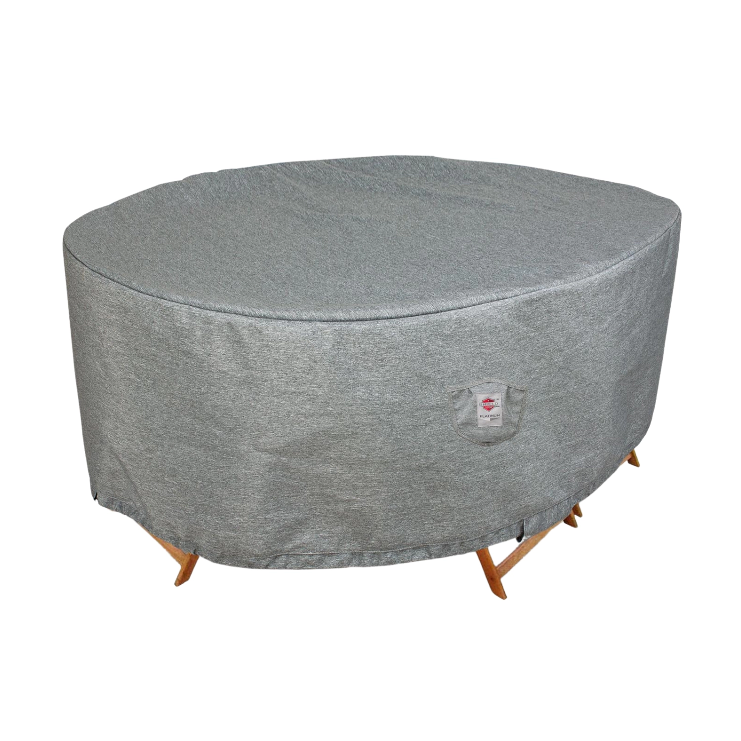 Summerset Shield Platinum 3-Layer Polyester Water Resistant Outdoor Dining Set Cover - 105x60", Grey Melange