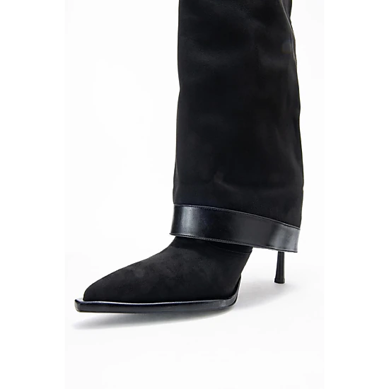 Prologue Shoes Womens Elva Buckle Strap Knee High Boot