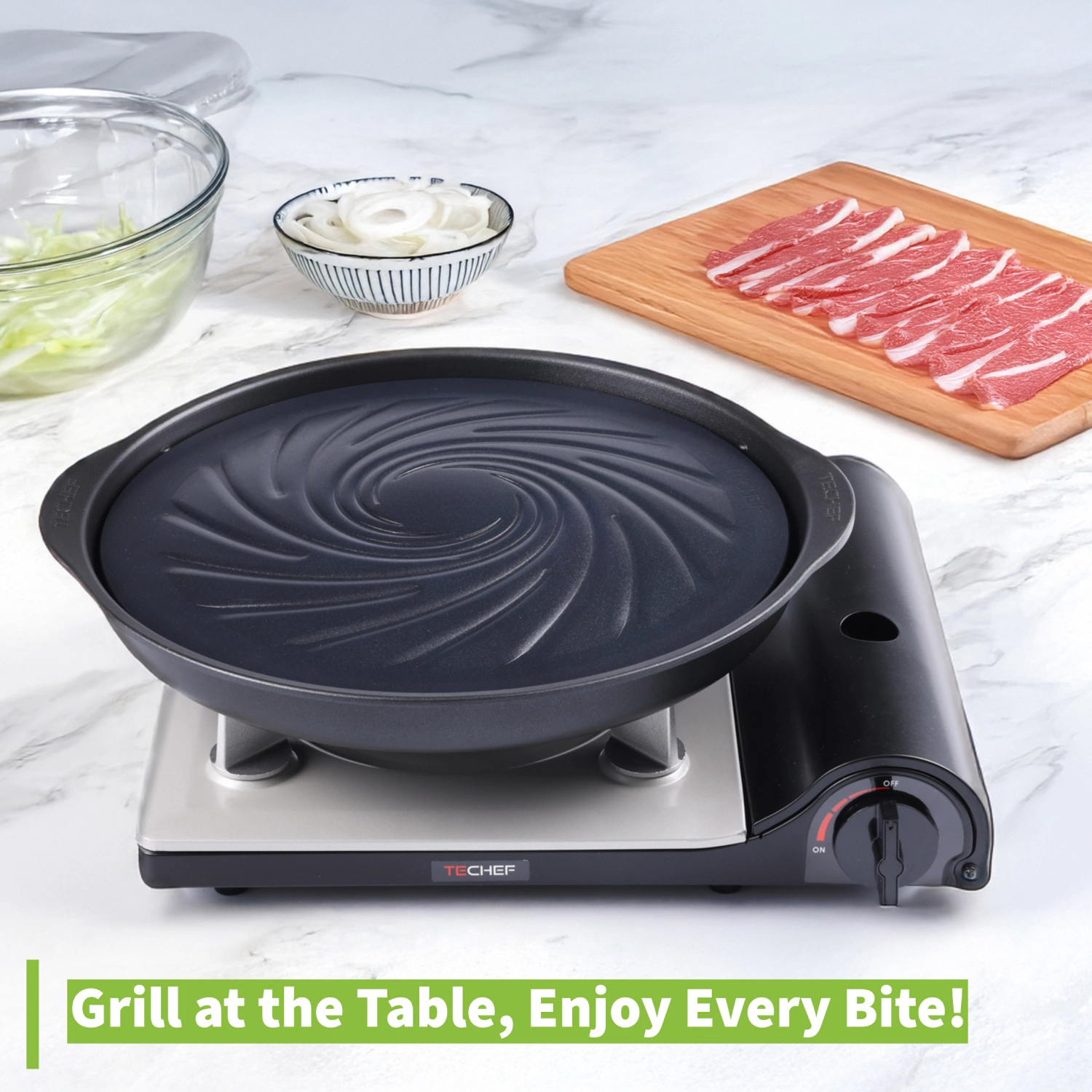 TECHEF True Grill Pan - Stovetop Smokeless Grill Pan - Dome