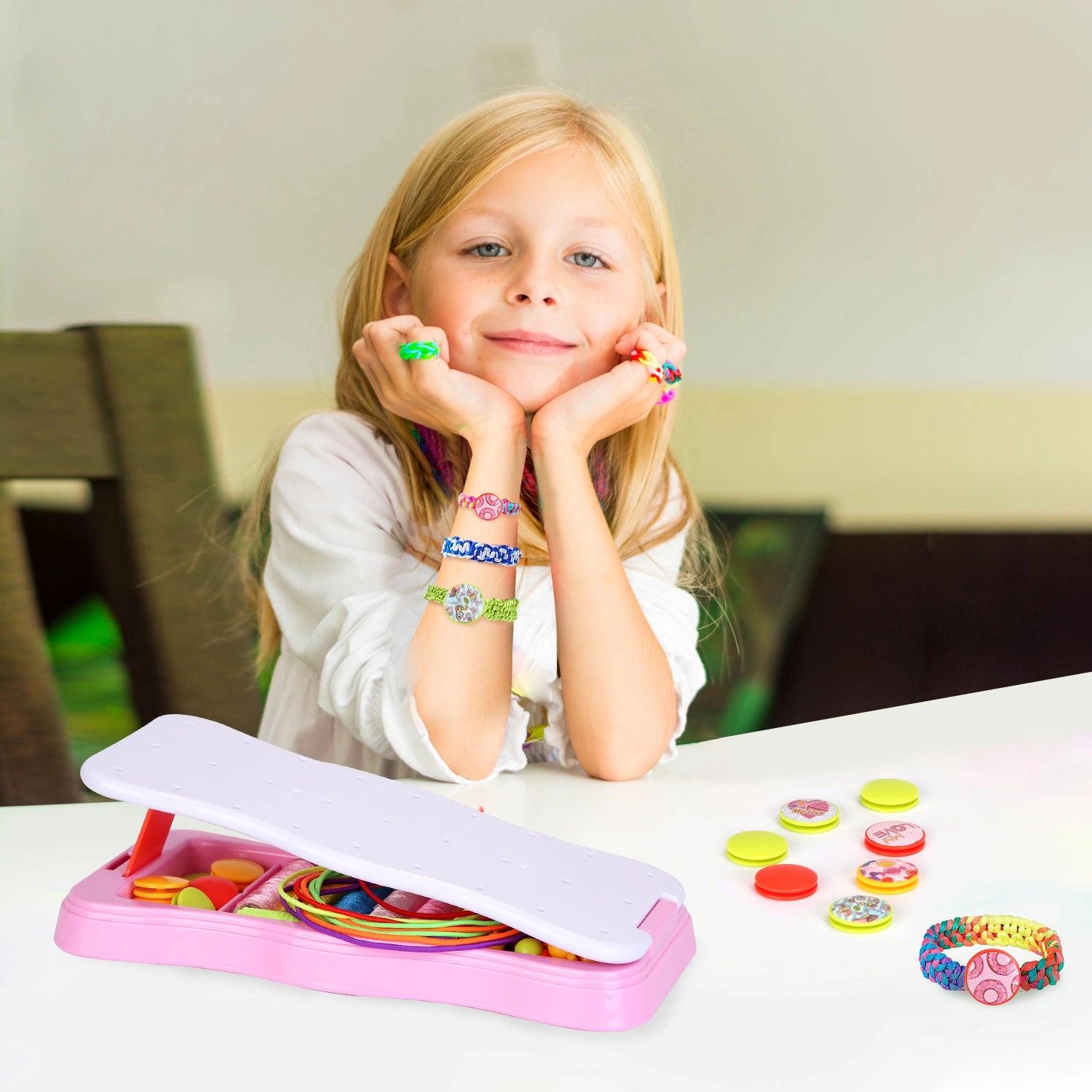 GBruno DIY Bracelet Making Kit With Storage Box