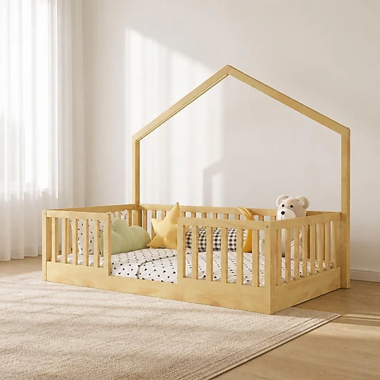 GOODSILO Twin Size Solid Pine Single Bed Frame