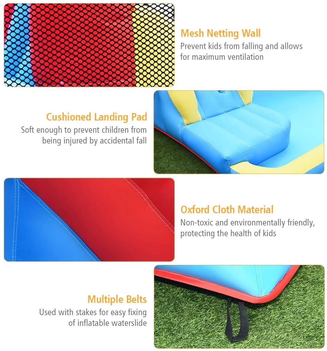 SUGIFT Crab-Themed Inflatable Water Slide Bounce House 330-lb Capacity Ages 4-12 with 950W Blower