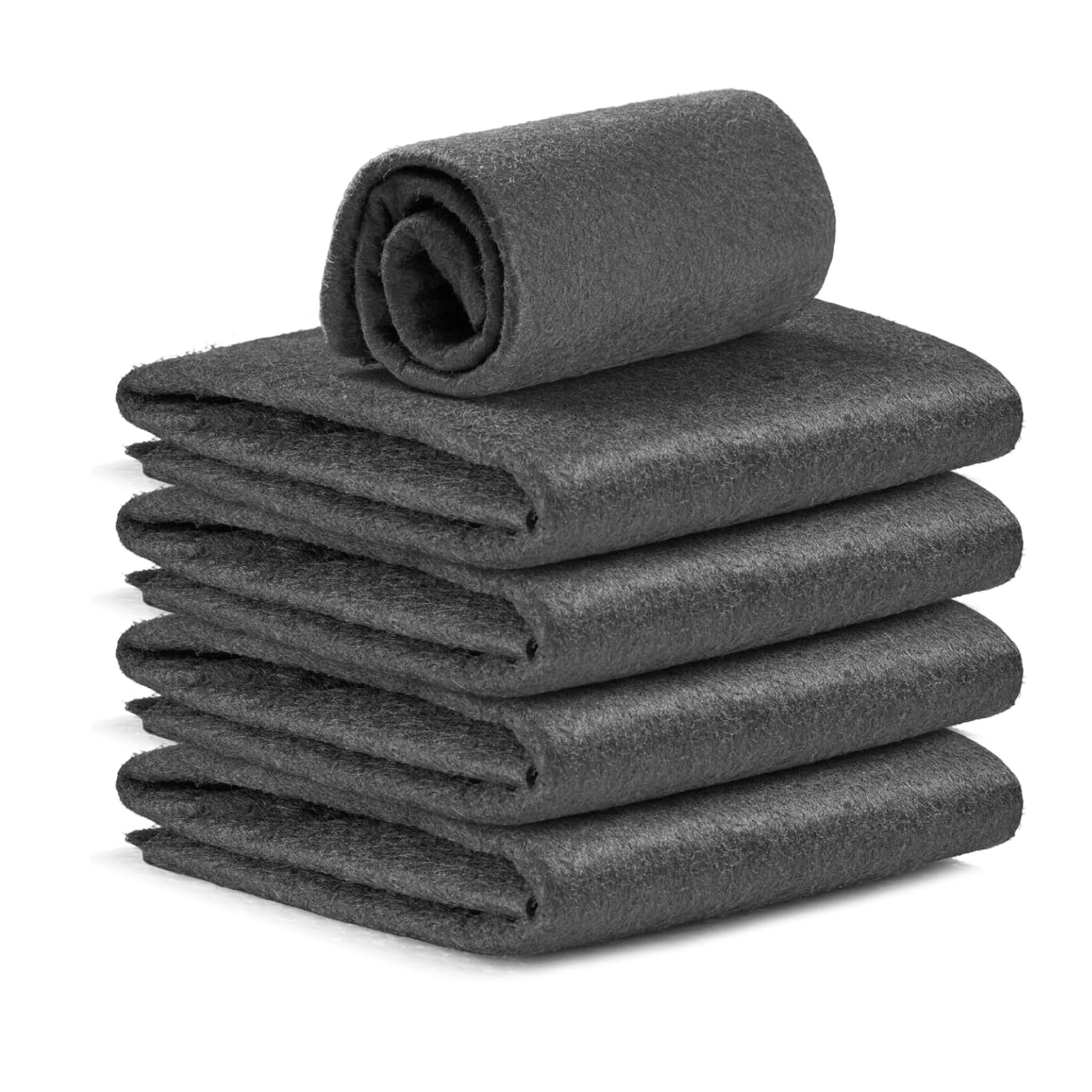 Stock Preferred Pack of 5 Lint Free Microfiber Glass Cleaning Cloths for Windows, Mirrors