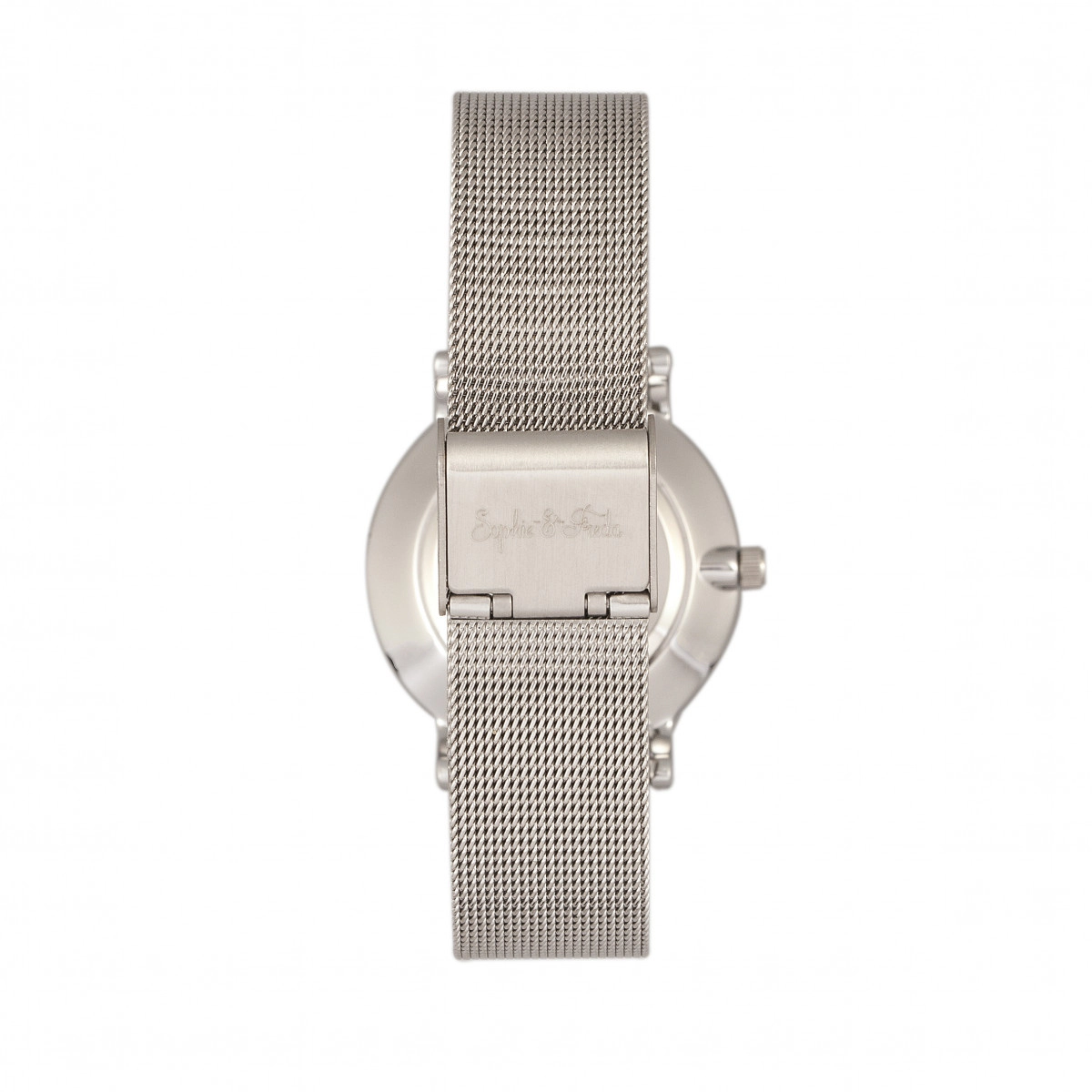 Sophie & Freda Savannah Mesh Bracelet Watch w/Swarovski Crystals