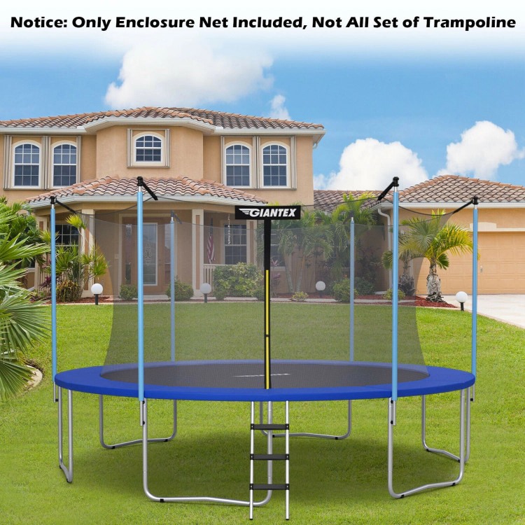 Hivvago 16Ft Replacement Weather-Resistant Trampoline Safety Enclosure Net