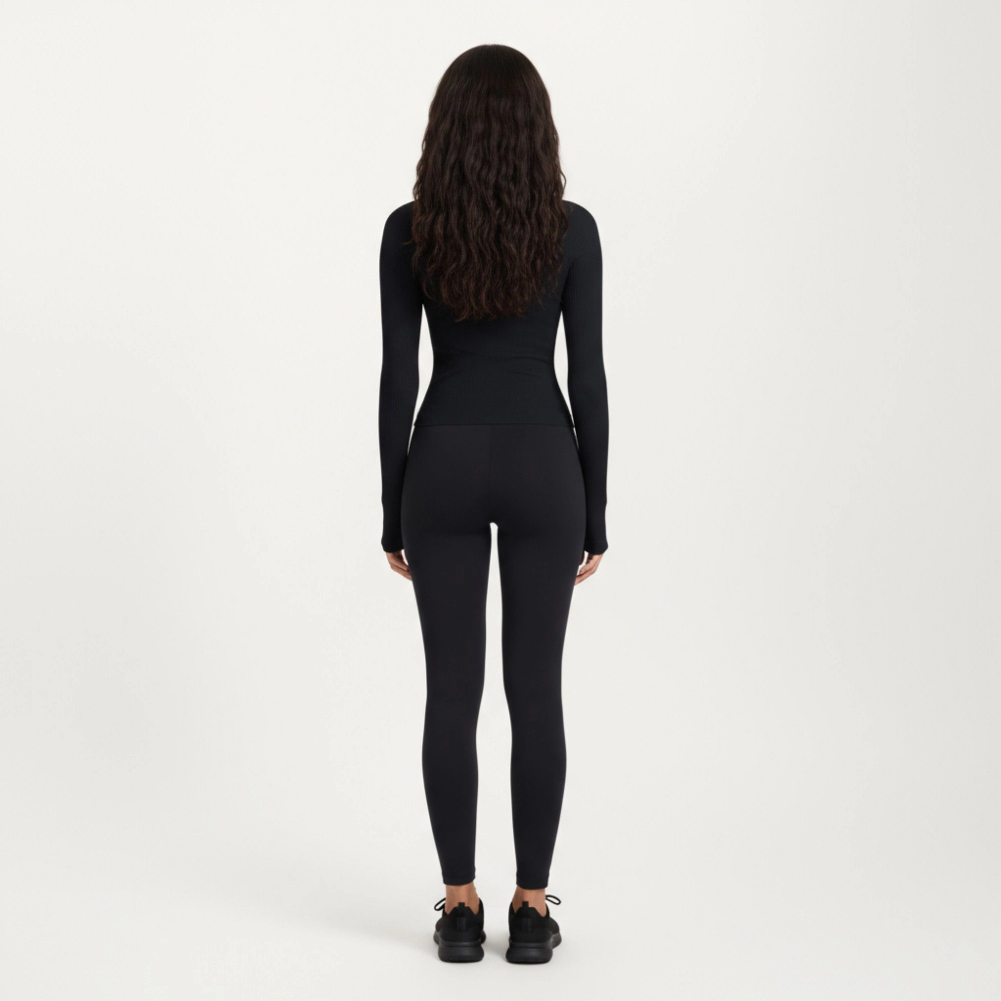 Anna-Kaci Women's Ribbed Long Sleeve Fitted Top with Crew Neck and Thumbhole Cuffs