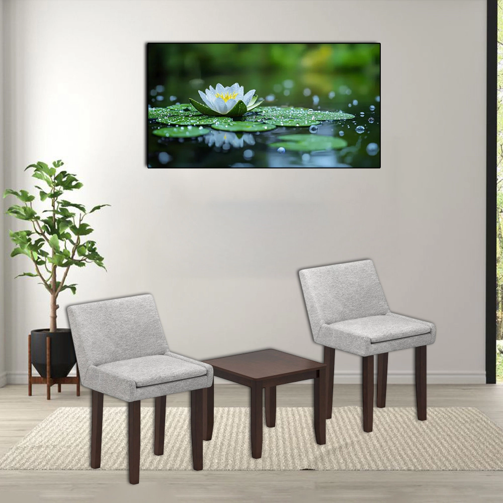 Hivvago 3-Piece Modern Chair and Table Set for Dining, Kitchen, and Living Spaces