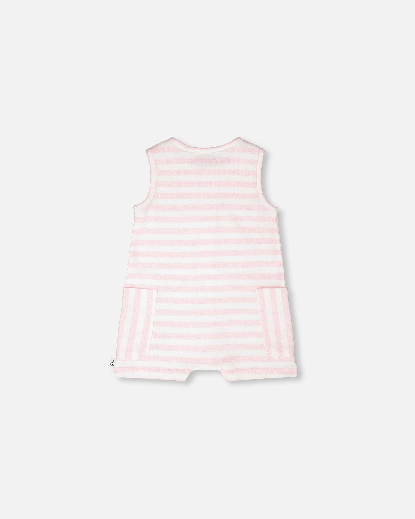 Deux par Girls Cotton Striped Romper and Stripes