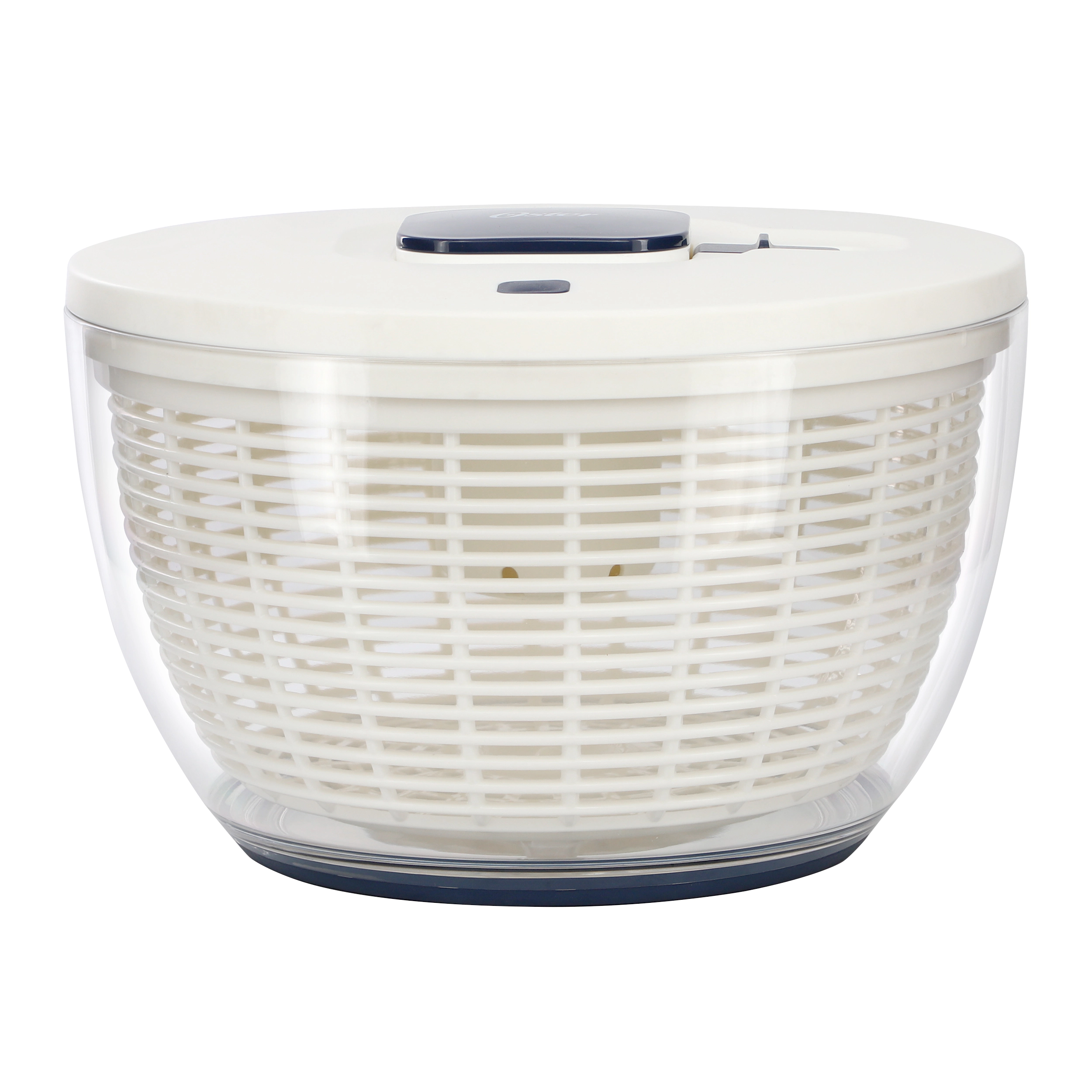 Oster Hunterdale 6.3 Quart Plastic Salad Spinner in White