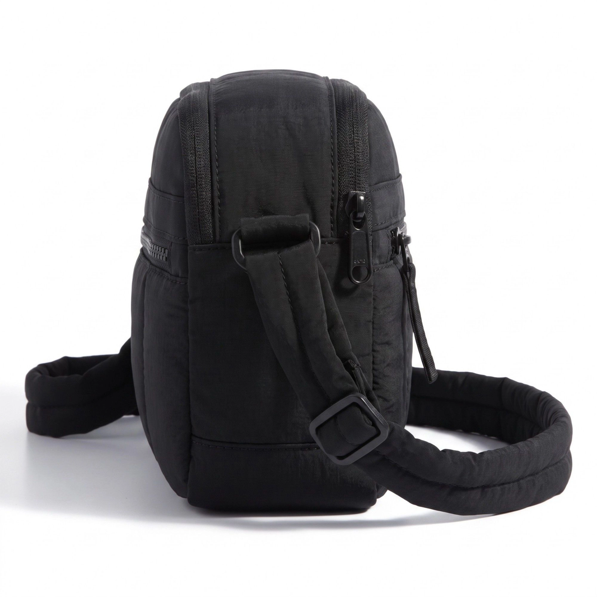 Alilang Women's Padded Rectangular Crossbody Bag with Front Zip Pocket and Adjustable Strap 8.7x2.8x6.1in