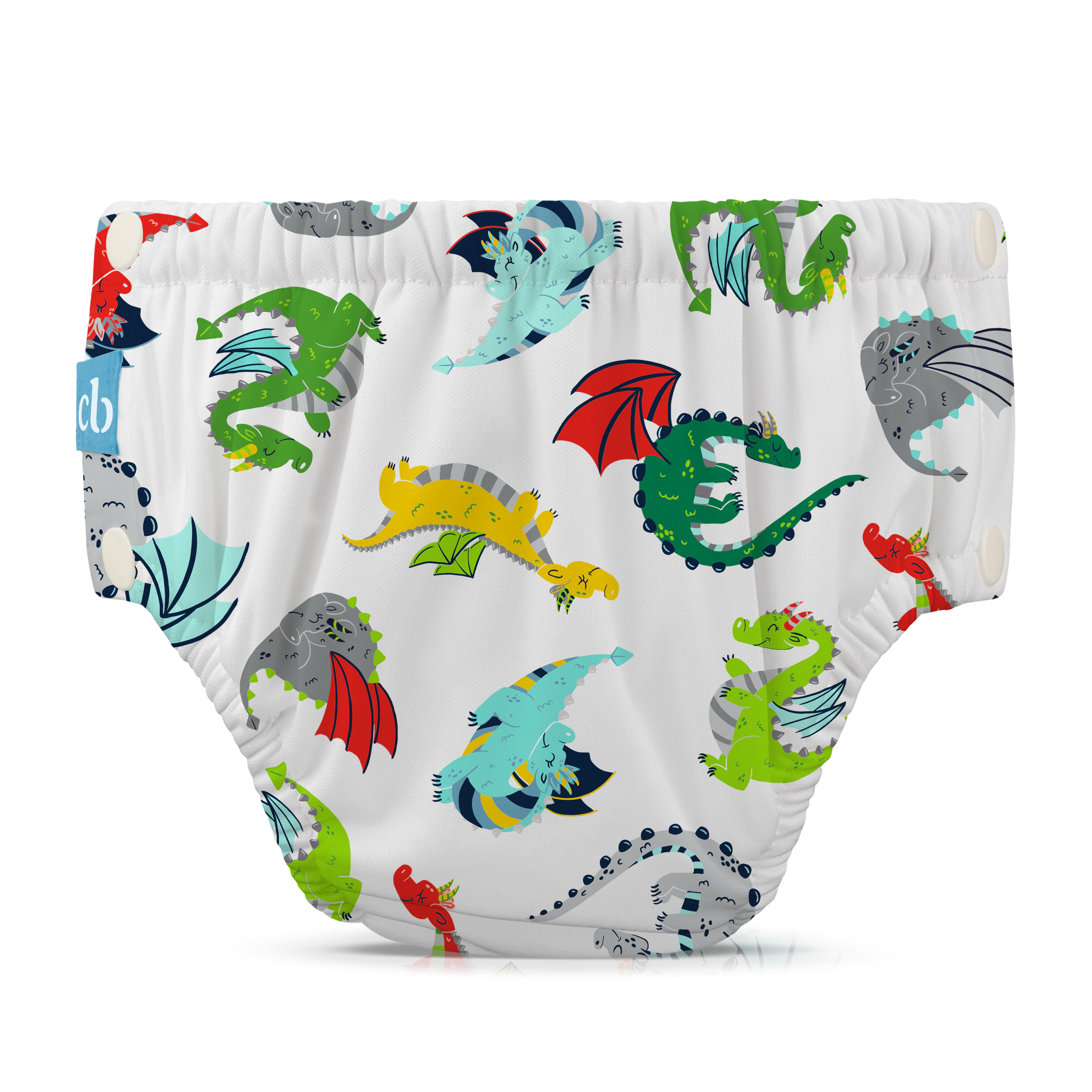 Charlie Banana Reusable Swim Diaper Snaps X-Large Mr Dragon