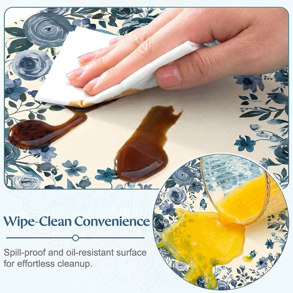 Technopliance Waterproof Fitted Round Tablecloth Black White