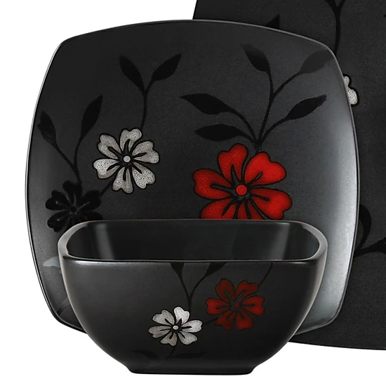 Gibson 16-Piece Evening Blossom Dinnerware Set