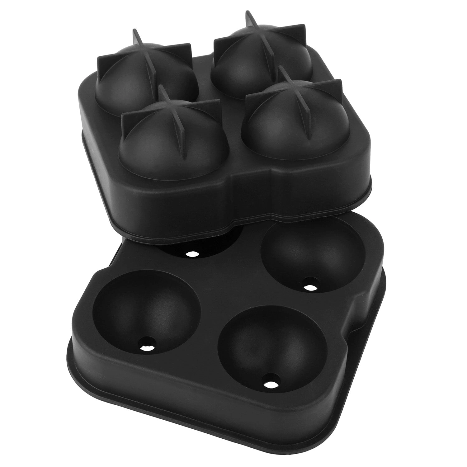 GBruno Silicone Sphere Ice Ball Maker Mold With Lid