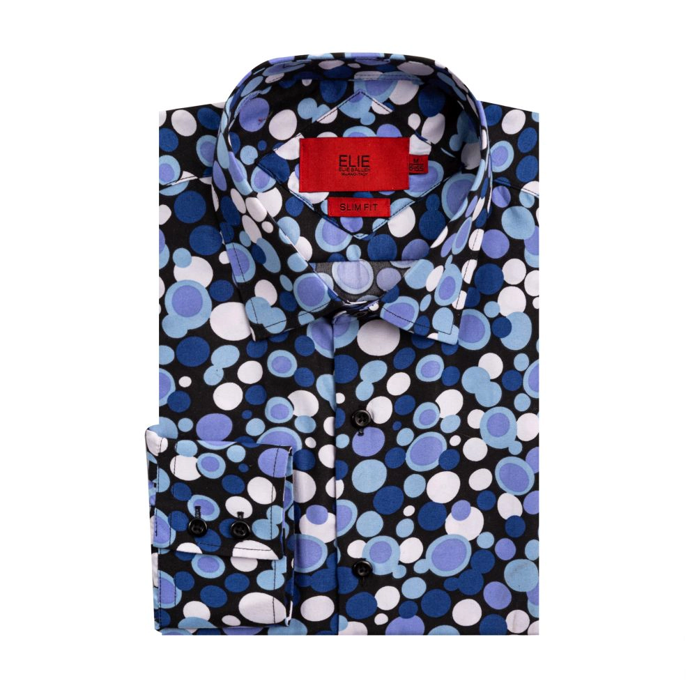Elie Balleh Boys Slim Fit Boys' Dotted Dress Shirt