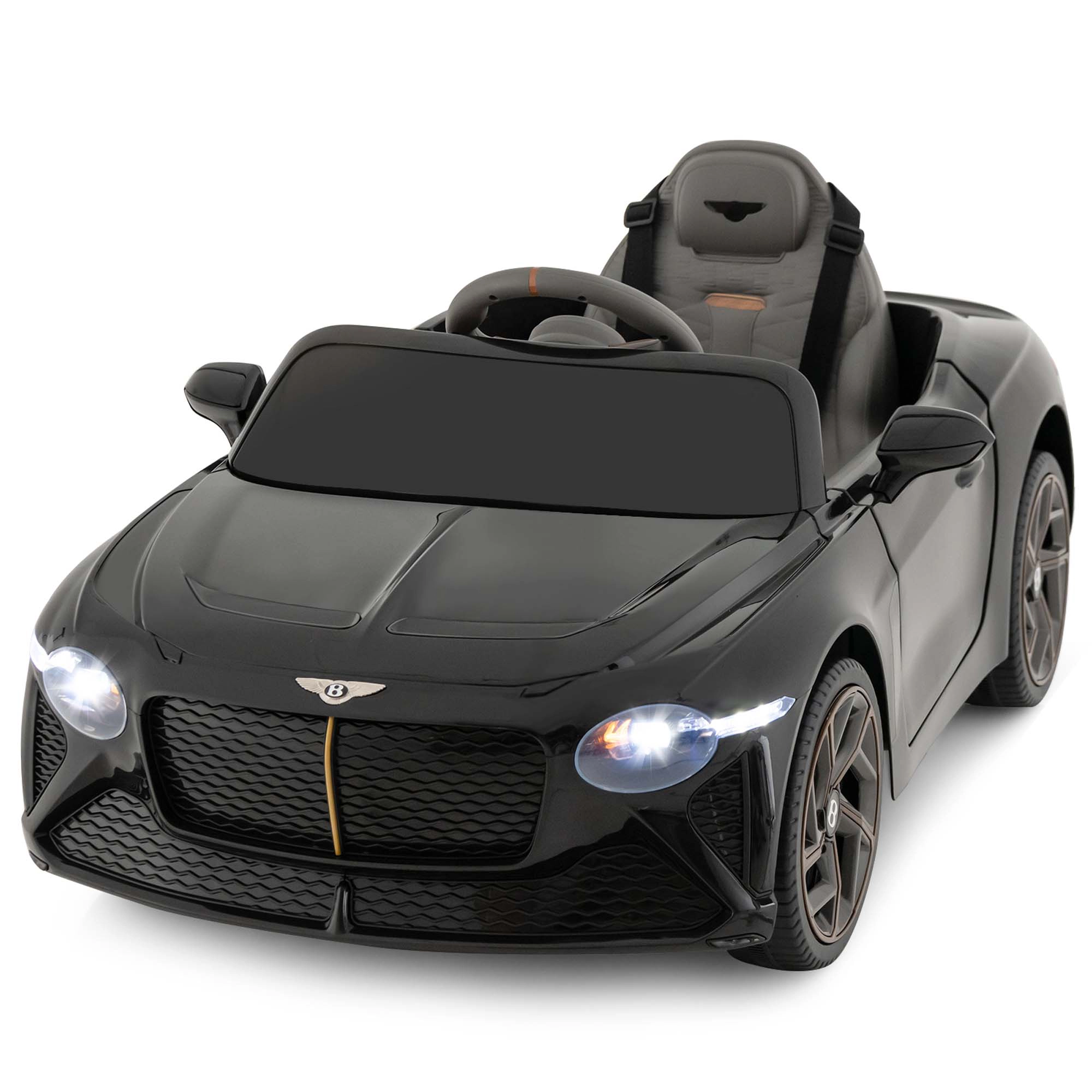 Costway 12V Licensed Bentley Bacalar Kids Electric Ride-on Car with Remote Control White