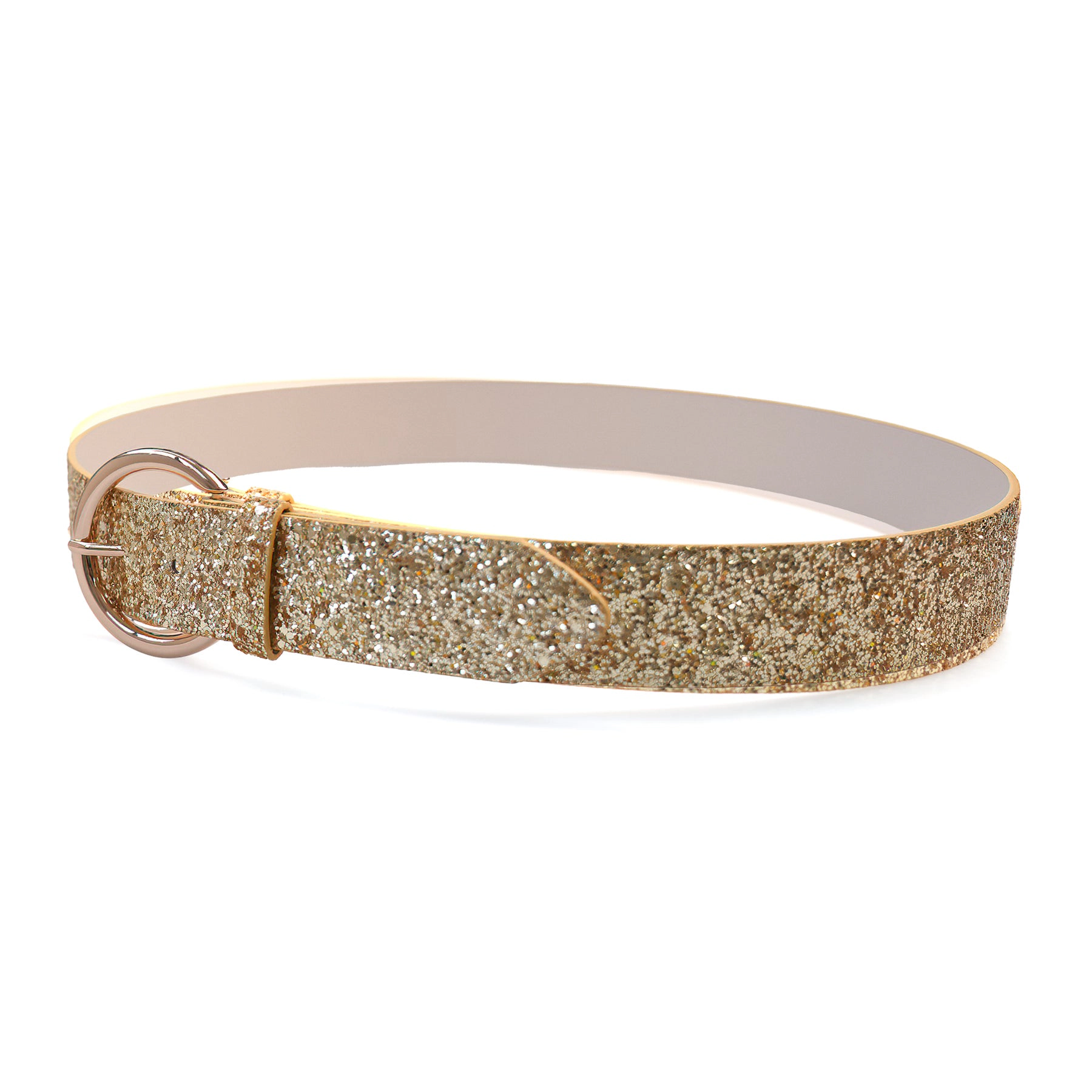 AGP PARIS Gold Metallic Women's Belt