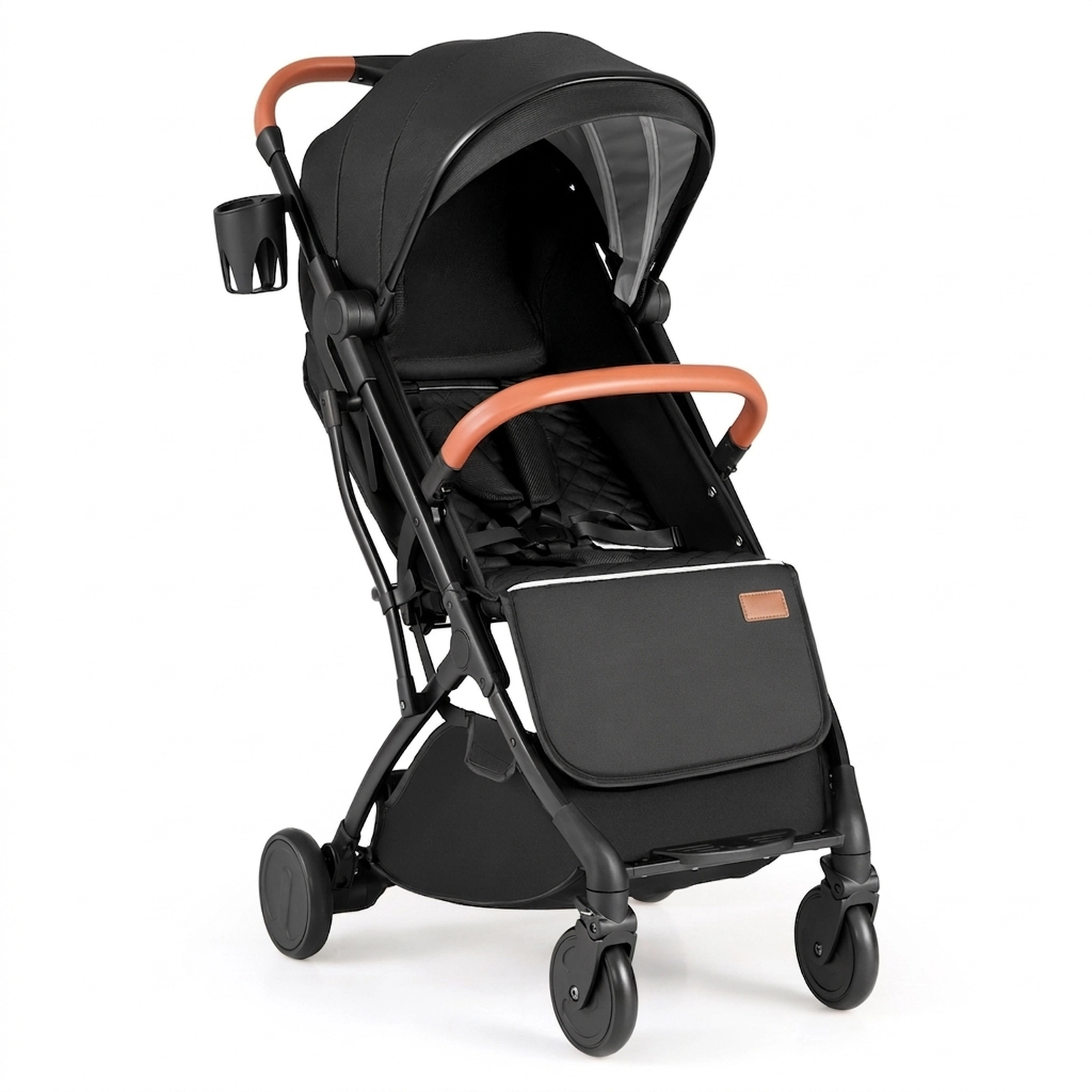 SUGIFT Baby Black Lightweight Travel Stroller with One-Hand Fold 31.5-in W 20-in D 41-in H 33-lb Seat Capacity