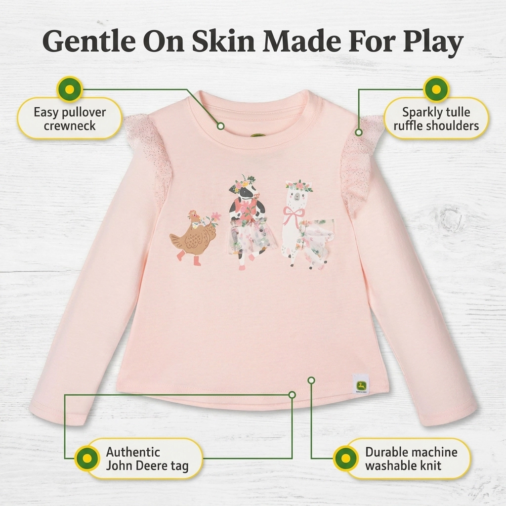 John Deere Girls' Long Sleeve T-Shirt