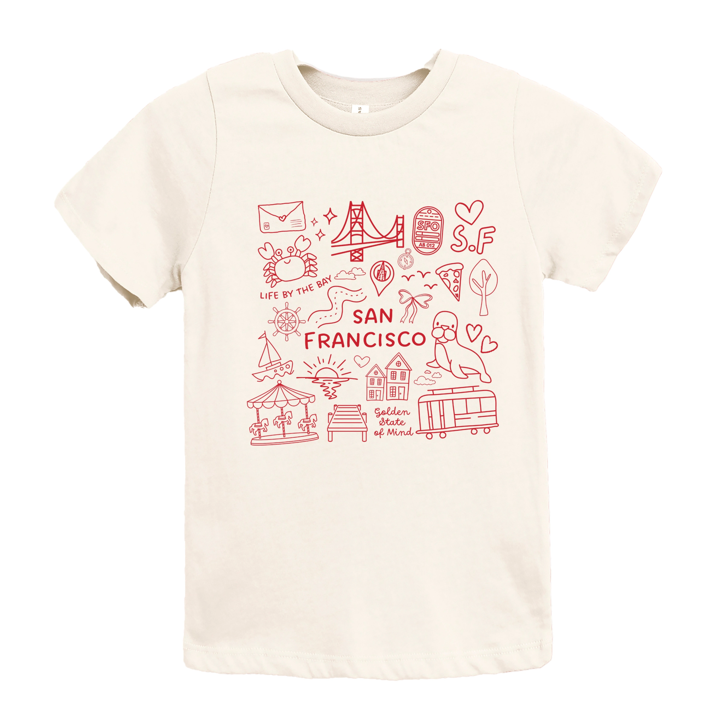 The Juniper Shop - Youth Short Sleeve Graphic T-Shirt San Francisco Sketched