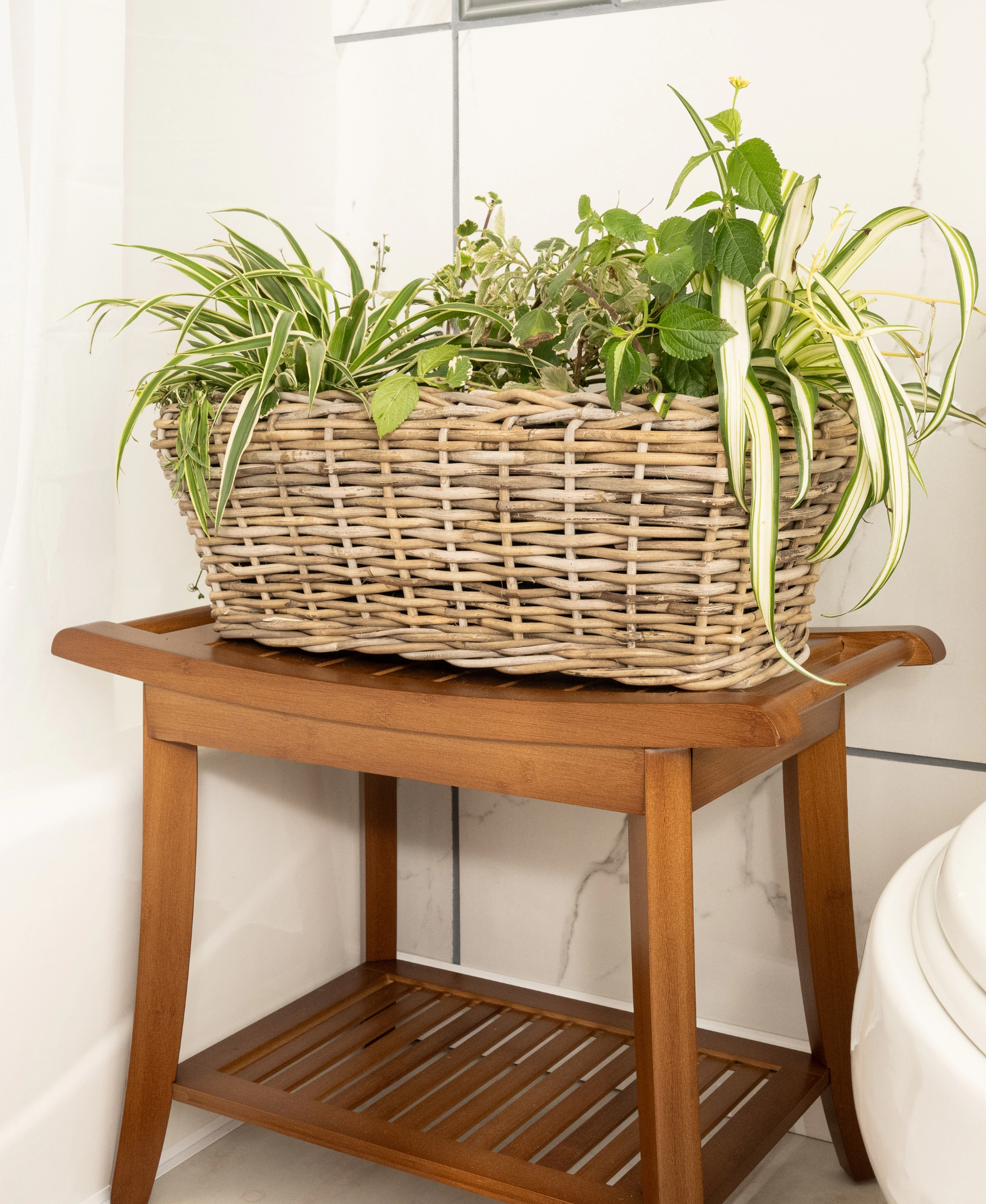 Saboga Home™ Rectangular Planter with Plastic Insert