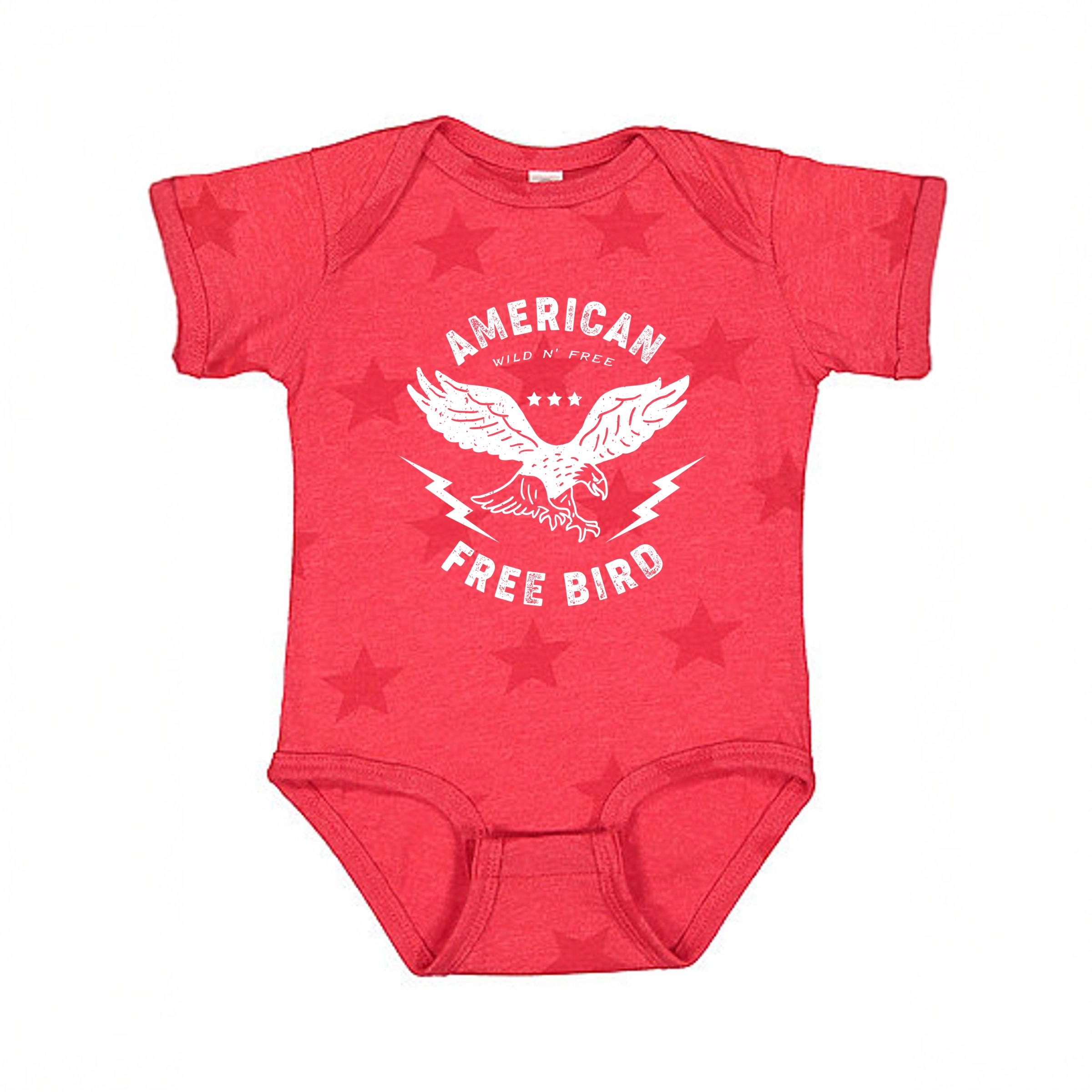 The Juniper Shop - American Free Bird Baby Short Sleeve Star Bodysuit