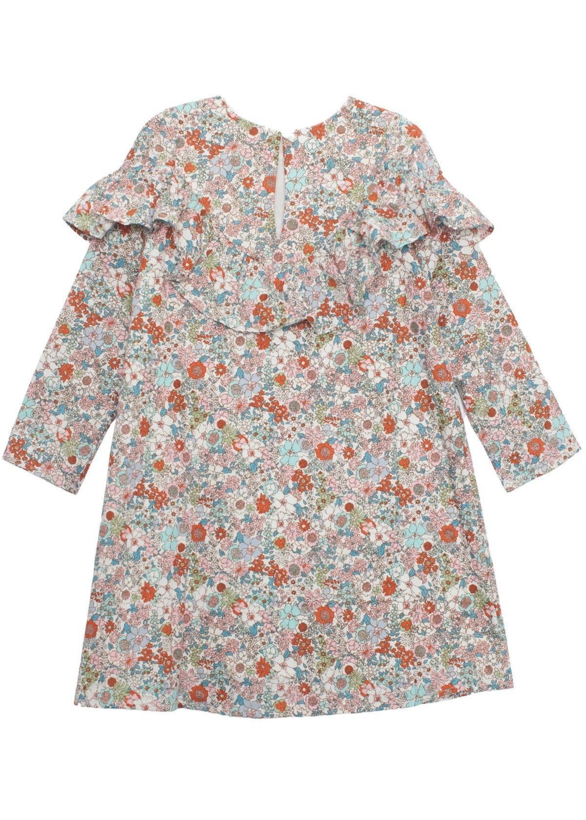 Isobella and Chloe Be Kind Woven Dress - White Floral Long Sleeve